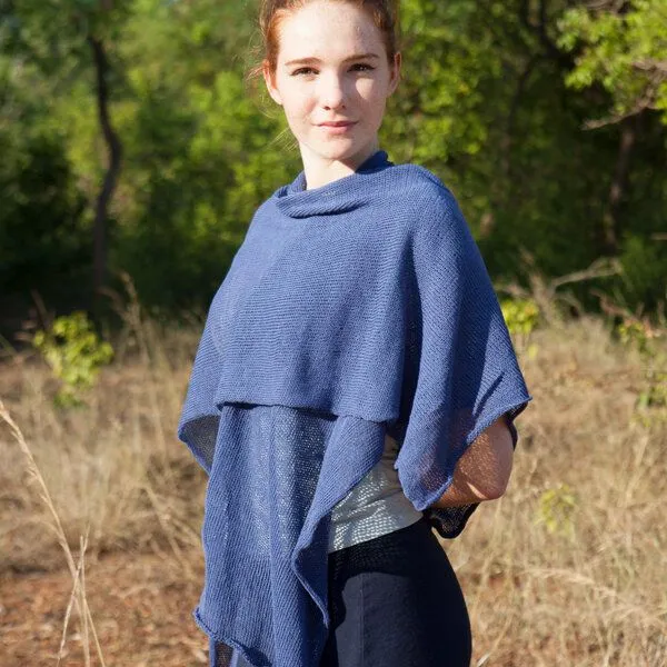Sundara Sundara Kimono "Mira" 100% Bio-Baumwolle, Blau, – Produktbild 3 von 4