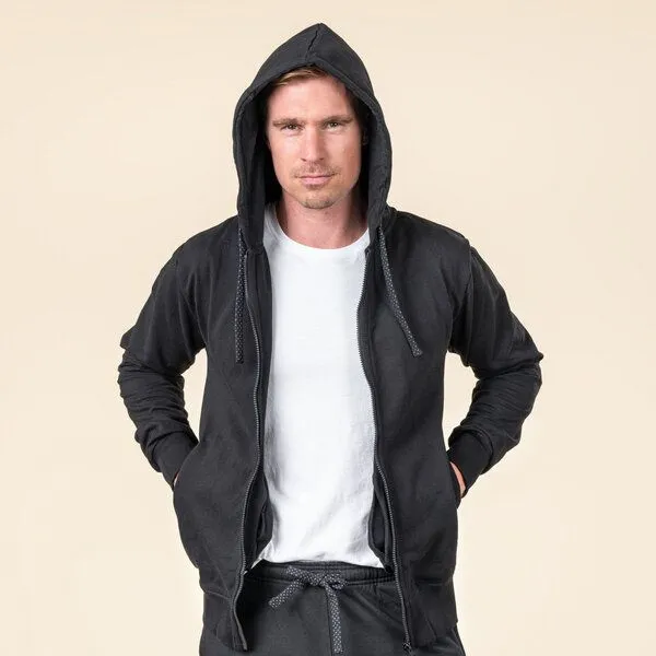 Living Crafts Living Crafts Herren Kapuzenjacke - CAMERON, Black, – Produktbild 2 von 3