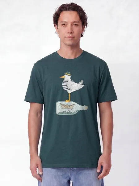 watapparel watapparel T-Shirt Unisex Möwe mit Hut, Stargazer, – Produktbild 2 von 2