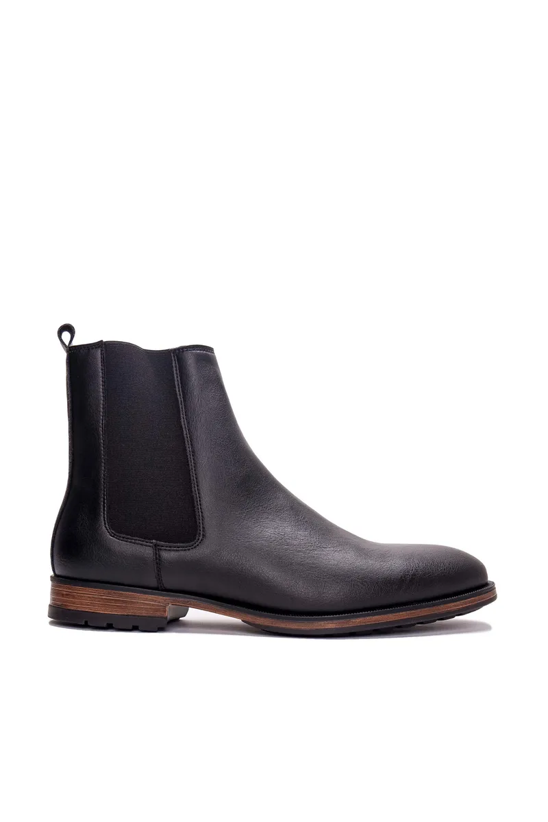 NAE NAE Herren vegan Chelseastiefel Basti Schwarz, Schwarz, – Produktbild 1 von 2
