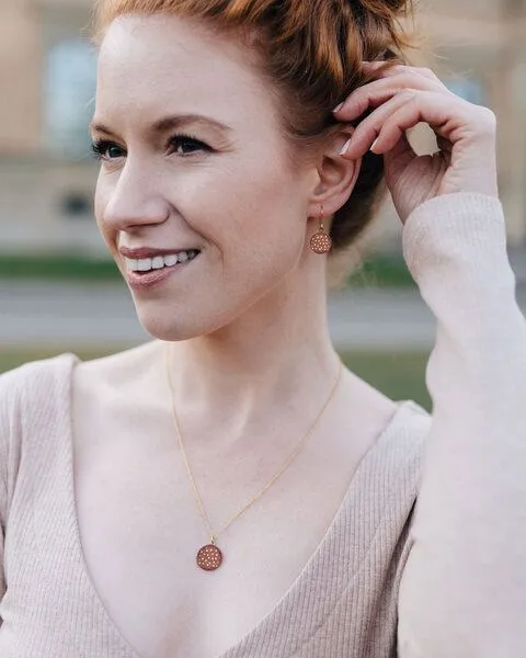 lille mus lille mus Halskette mit Porzellananhänger Konfetti, Blau, – Produktbild 2 von 2