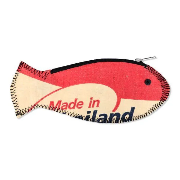Beadbags Beadbags Fisch Geldbörse Ri80 recycelter Reissack, Rot, – Produktbild 1 von 2