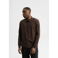 MELA Langarm Polo Shirt DIVIT | von MELA | Fairtrade & GOTS zertifiziert, Dunkelbraun, – Produktbild 1 von 1