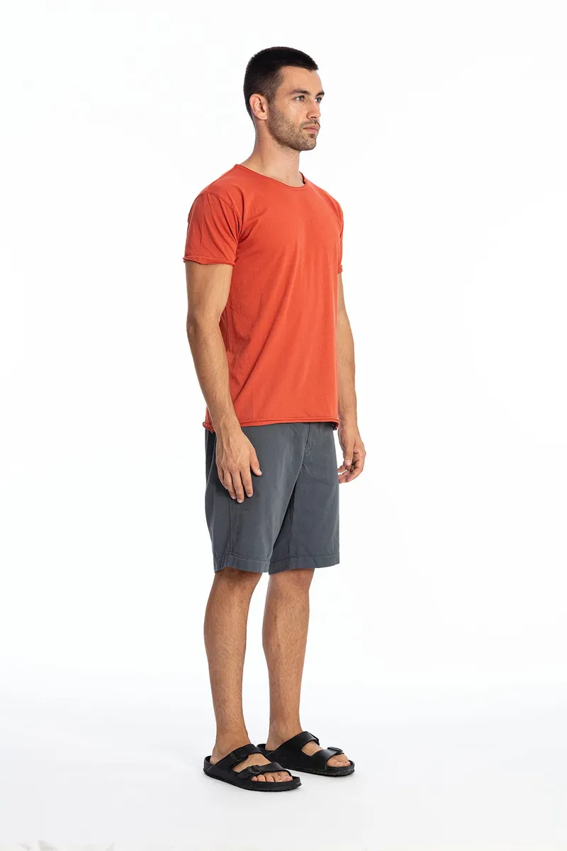 RAVENS VIEW IBIZA RAVENS VIEW IBIZA Herren vegan T-Shirt Rundhalsausschnitt Wild Terracotta Orange, Dunkelorange, – Produktbild 1 von 2