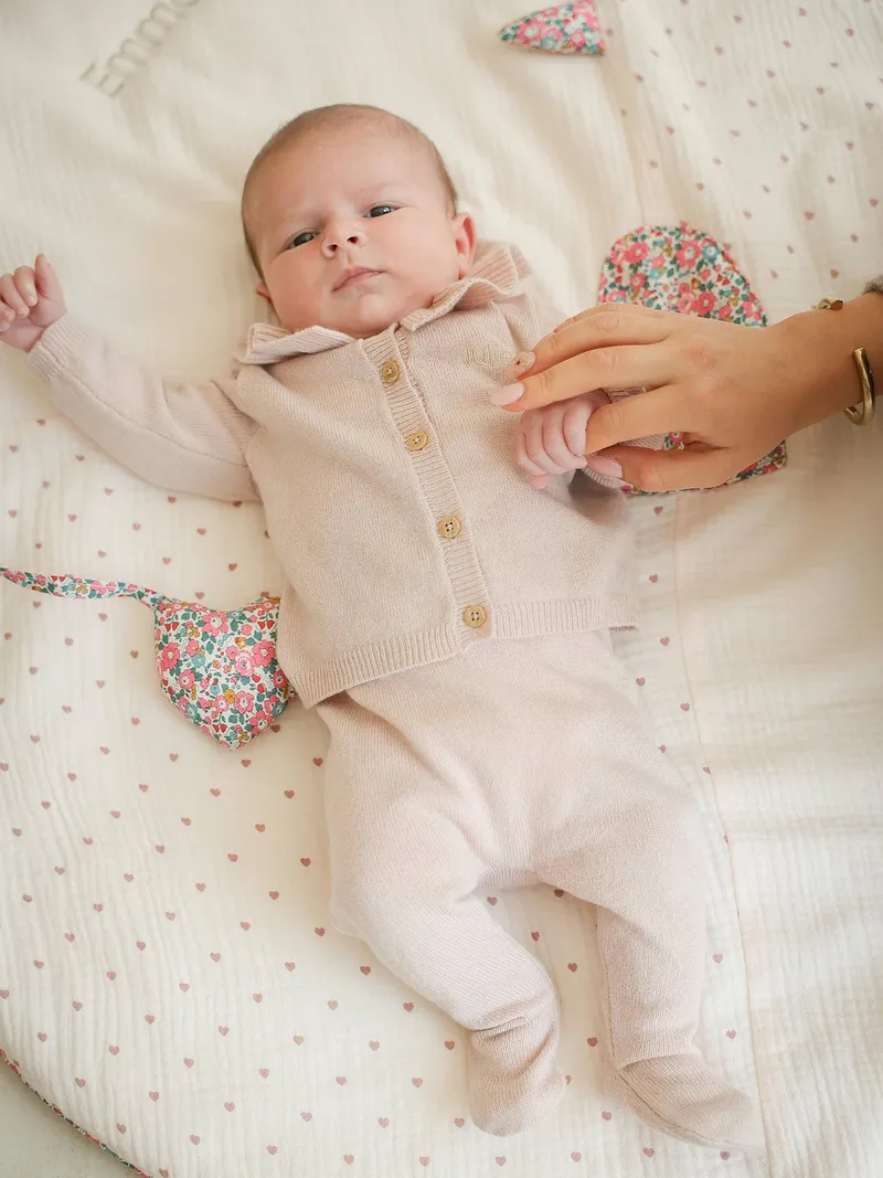 Envie De Fraise Baby-Set aus Merinowolle & Kaschmir, Blush, – Produktbild 3 von 4