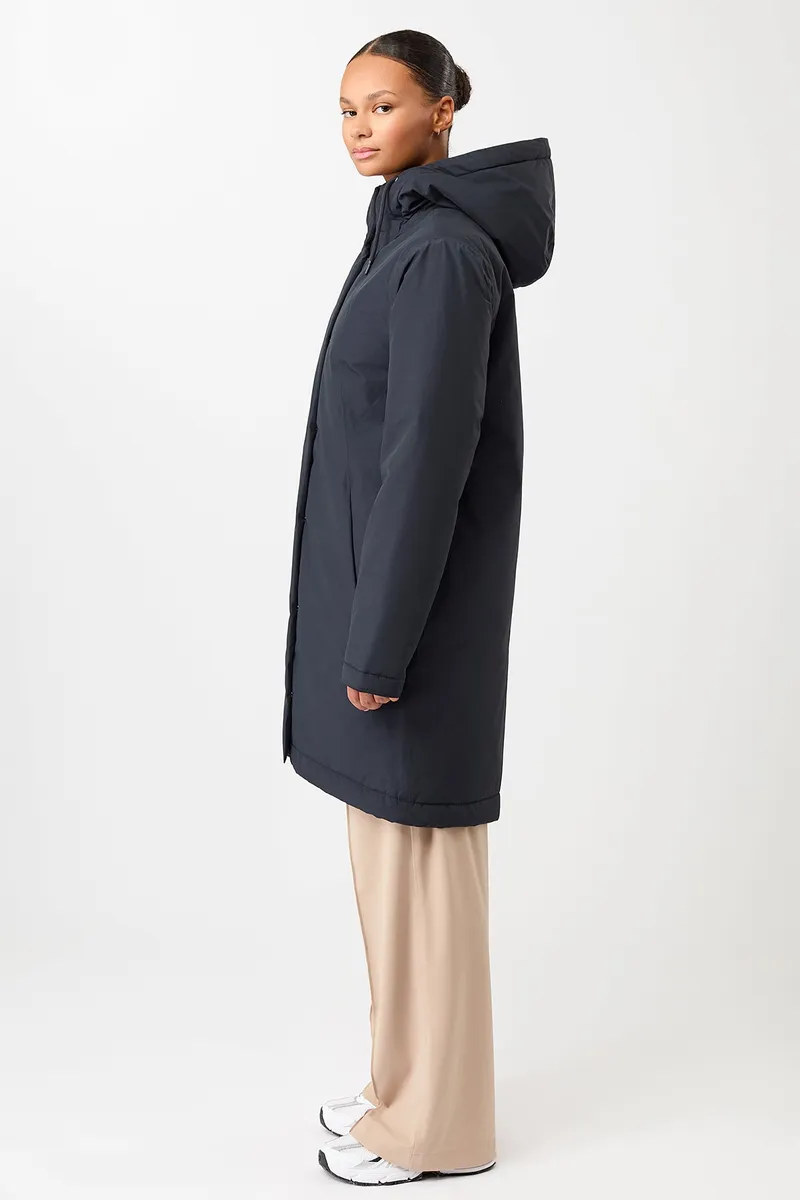 LangerChen LangerChen Damen vegan Parka Padded Slightly Tailored Navy, Extra dunkelblau, – Produktbild 1 von 2