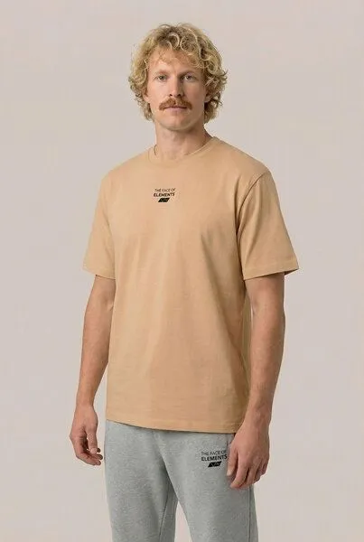 THE FACE OF ELEMENTS The Face of Elements Essential - Relaxed Fit T-Shirt aus 100% Bio-Baumwolle, Sand (braun), – Produktbild 4 von 4