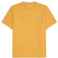 KnowledgeCotton Apparel KnowledgeCotton Apparel T-Shirt LOKE Badge aus Bio-Baumwolle - ROC/GOTS/Vegan, Gelb (amber gold), – Produktbild 1 von 1