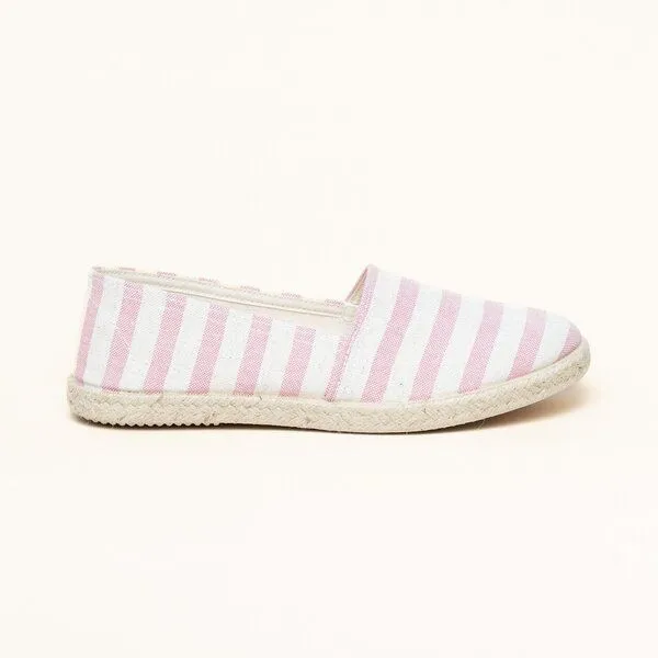 Gottstein Gottstein Camping Duo Linen-Espadrille aus zertifizierten Leinen für Damen - Sommerschuh mit Gummisohle, Rosa, – Produktbild 3 von 4