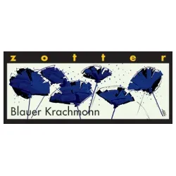 Zotter Bergmilchschokolade mit karamellisiertem Blaumohn, handgeschöpft – Produktbild 1 von 1