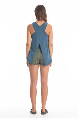 RAVENS VIEW IBIZA RAVENS VIEW IBIZA Damen vegan Top Easy Jeans Blau – Produktbild 1 von 1