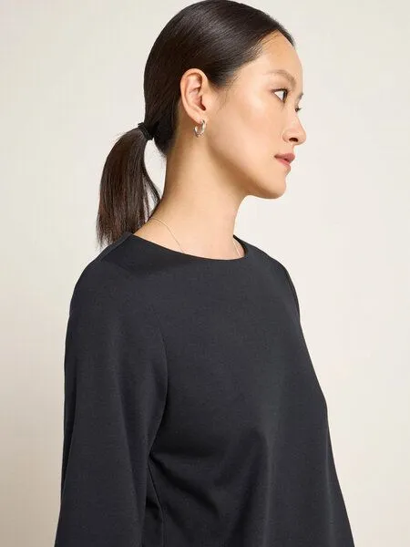 LANIUS LANIUS Kleid aus Bio-Biobaumwolle und reiner Schurwolle, Black, – Produktbild 3 von 4