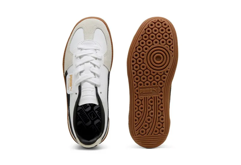 Puma Puma PALERMO LTH JR Sneaker (für Jugendliche) mit leicht profilierter Gummisohle, mit Schnürung, sportlicher Stil, Weiß, – Produktbild 4 von 5