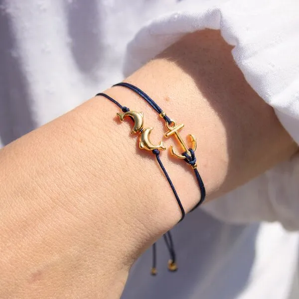 Bow & Hummingbird Bow & Hummingbird Armband auf Karte - Anker, Blau, – Produktbild 5 von 6