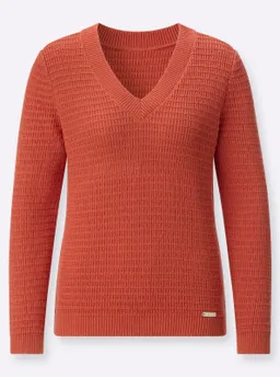 Witt Witt V-Ausschnitt-Pullover terra – Produktbild 1 von 1