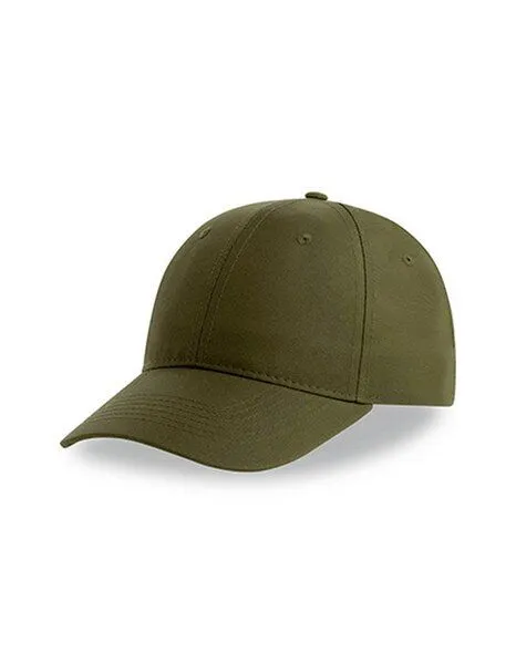 Atlantis Headwear Atlantis Headwear Recy Six Cap Klassische, strukturierte Baseballkappe, Geschwungener Schirm, Klettverschluss, Oliv, – Produktbild 1 von 3