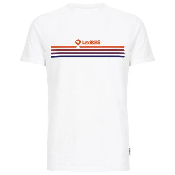 Lexi&Bö Lexi&Bö Sundown Stripes T-Shirt Herren, Weiss, – Produktbild 4 von 4