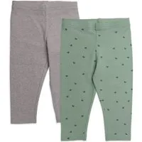 Living Crafts LIVING CRAFTS - Kinder Mädchen-Caprileggings, 2er Pack - Mehrfarbig (95% Bio-Baumwolle; 5% Elasthan), Nachhaltige Mode, Bio Bekleidung, Mehrfarbig, – Produktbild 2 von 4