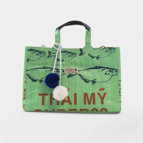 REFISHED fair fashion REFISHED fair fashion Tasche 'ISOLDE BAG', #fish hellgrün, – Produktbild 4 von 5