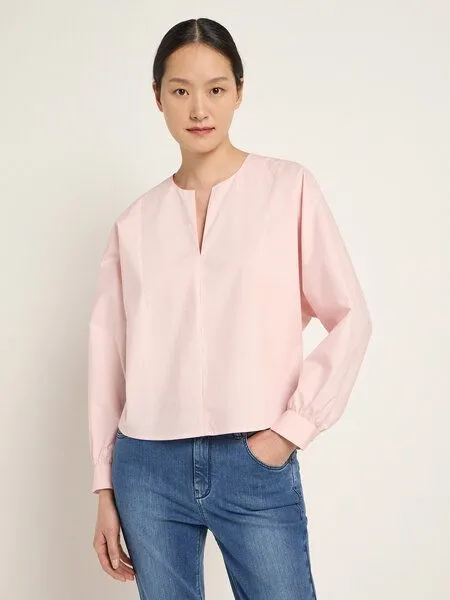 LANIUS LANIUS Bluse mit Kräuseln (GOTS) aus Bio-Baumwolle, Mary rose, – Produktbild 1 von 4