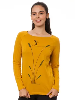 FellHerz Raglan Longsleeve Seiltanz harvest gold - XL – Produktbild 1 von 1