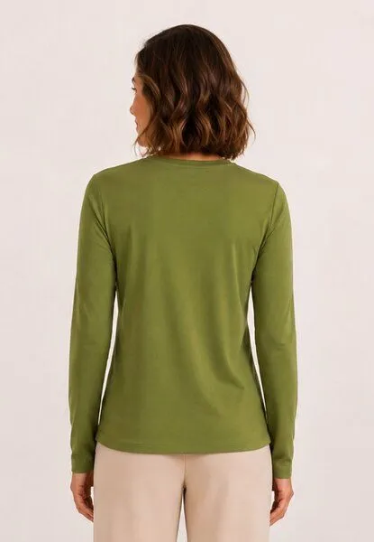 LANA Organic LANA Organic Bio Langarmshirt, Modell Nadja, Cedar green, – Produktbild 4 von 4