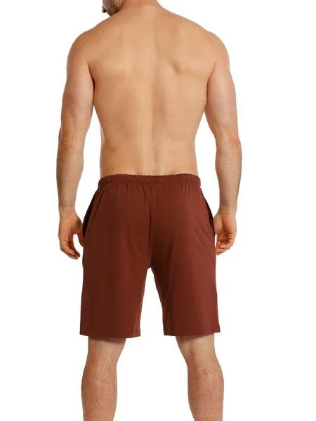 Haasis Bodywear Haasis Bodywear Herren Bermuda mit Seitentaschen, Single Jersey, reine Baumwolle, Bordeaux, – Produktbild 4 von 4