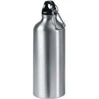 elasto elasto Aluminiumflasche "Sporty" 0,6 l - Outdoorflasche mit Karabiner, Silber, – Produktbild 1 von 1