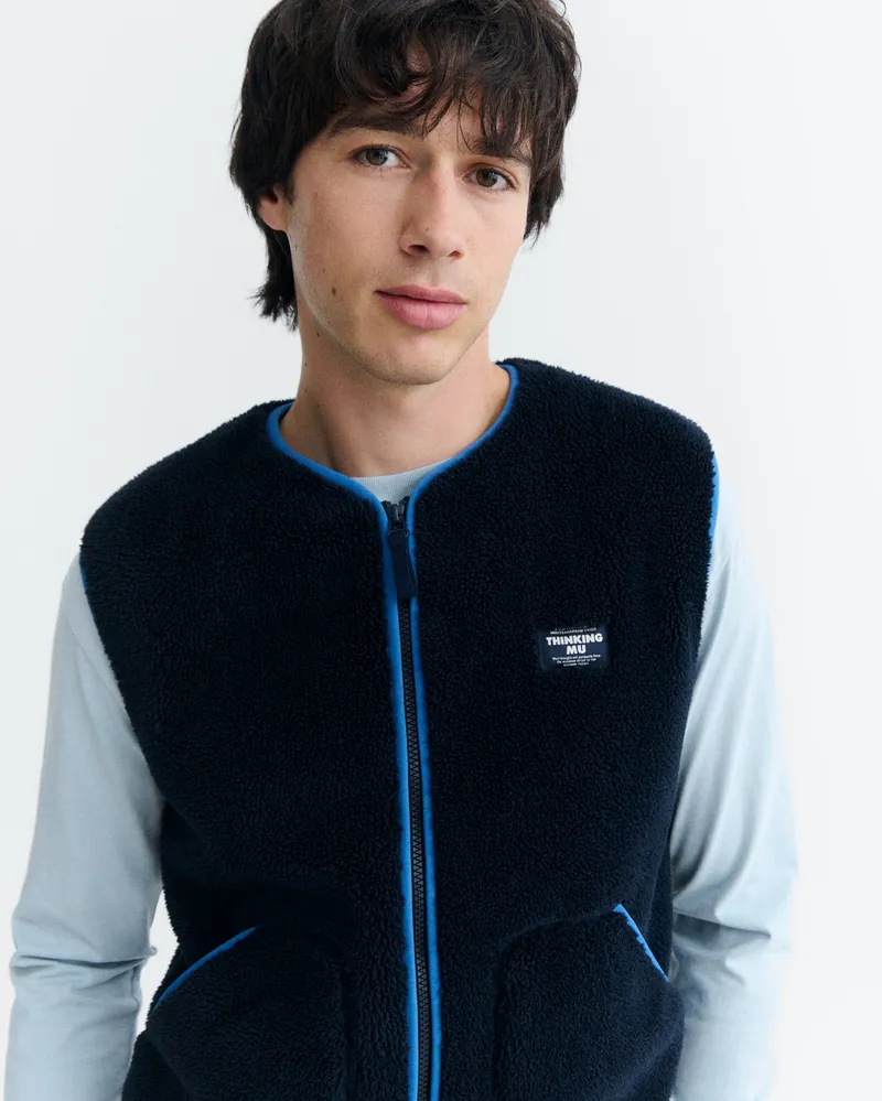 thinking mu Thinking MU Herren vegan Weste Troy Blau, Blau, – Produktbild 1 von 2