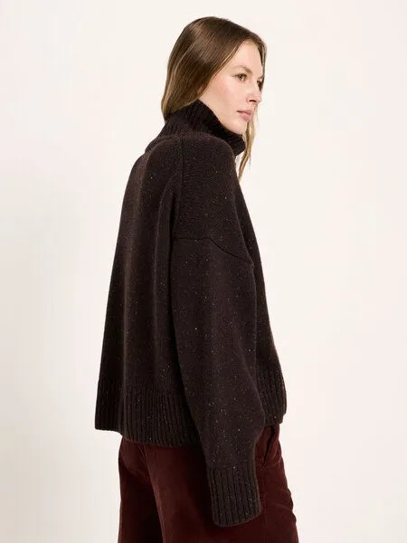 LANIUS LANIUS Oversized Pullover, Bitter chocolate tweed, – Produktbild 3 von 4