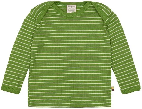 loud + proud loud + proud Babys & Kinder Shirt Langarm Derby Rib, GOTS-zertifiziert, Grass(grün), – Produktbild 1 von 2