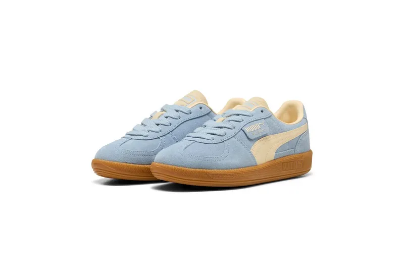 Puma Puma PALERMO Sneaker für Alltag, aus Leder, mit Schnürverschluss, Blau, – Produktbild 1 von 5