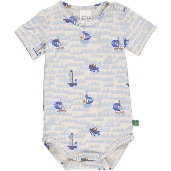 Fred's World by Green Cotton Fred's World by Green Cotton Body Kurzarm Pirat, Green, – Produktbild 1 von 1