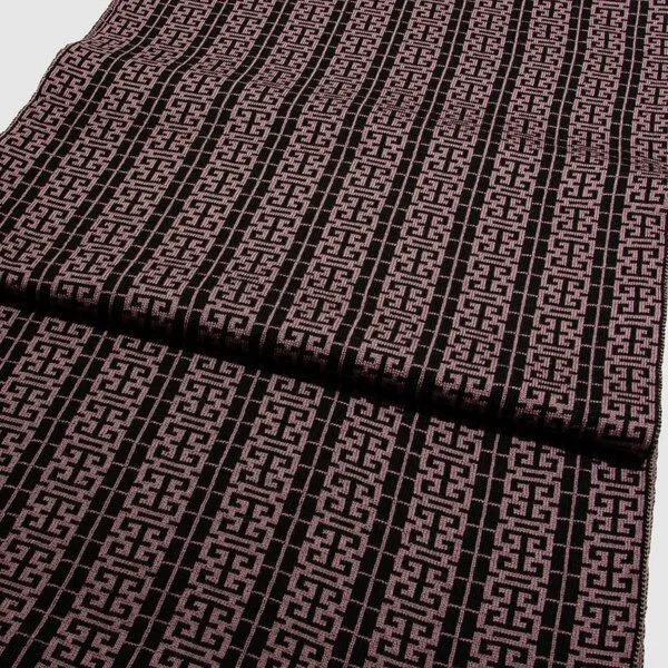LANARTO slow fashion LANARTO slow fashion Schal Muster 'Peking' zweifarbig gestrickt aus mulesingfreier Merinowolle, Rosa, – Produktbild 2 von 3