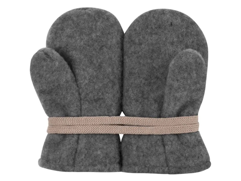 Pure pure by Bauer PURE PURE by Bauer Baby Handschuhe Fäustlinge Bio-Merinowolle Fleece schiefer Gr.1 (6-12 Monate), Grau, – Produktbild 1 von 1