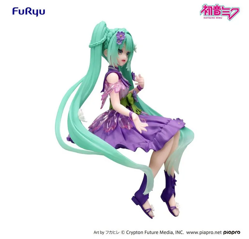 FuRyu Merchandise-Figur Hatsune Miku Noodle Stopper Flower Fairy Cosmos Purple Color 14 cm, Bunt, – Produktbild 5 von 5