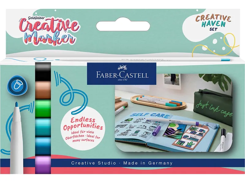 Faber-Castell Faber-Castell 6er-Set Goldfaber Creativ-Marker "Creative Haven" 1,5-Spitze – Produktbild 1 von 1