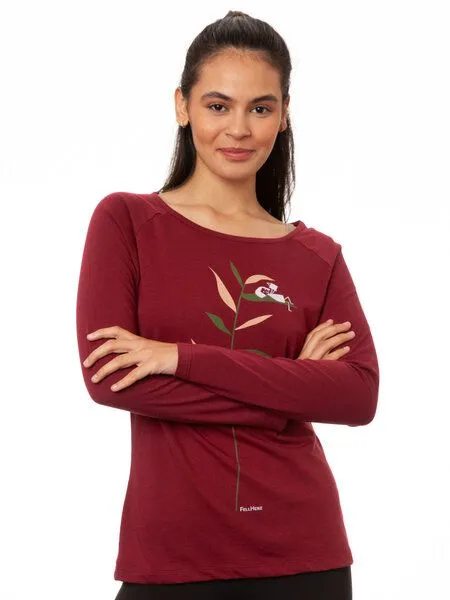 FellHerz FellHerz Damen Raglan Longsleeve Booklover chestnut Bio Fair Vegan – Produktbild 2 von 4