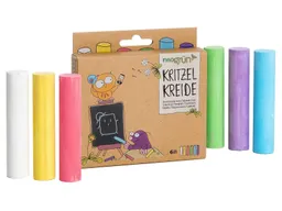 neogrün Kritzelkreide Straßenmalkreide 6 Stangen bunt Farben weiß, gelb, rot, grün, blau, lila – Produktbild 1 von 1