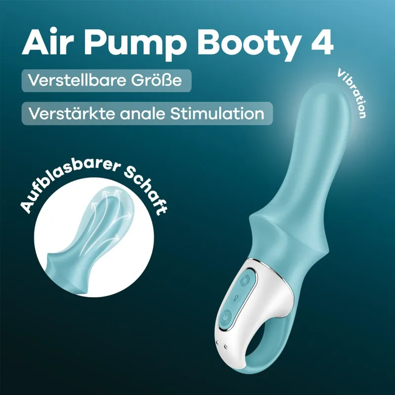 Satisfyer Satisfyer Air Pump Booty 4, 18,5 cm, Hellblau, – Produktbild 1 von 1