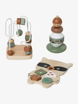 Vertbaudet Vertbaudet Baby Lernspielzeug-Set GRÜNER WALD Holz FSC® – Produktbild 1 von 1