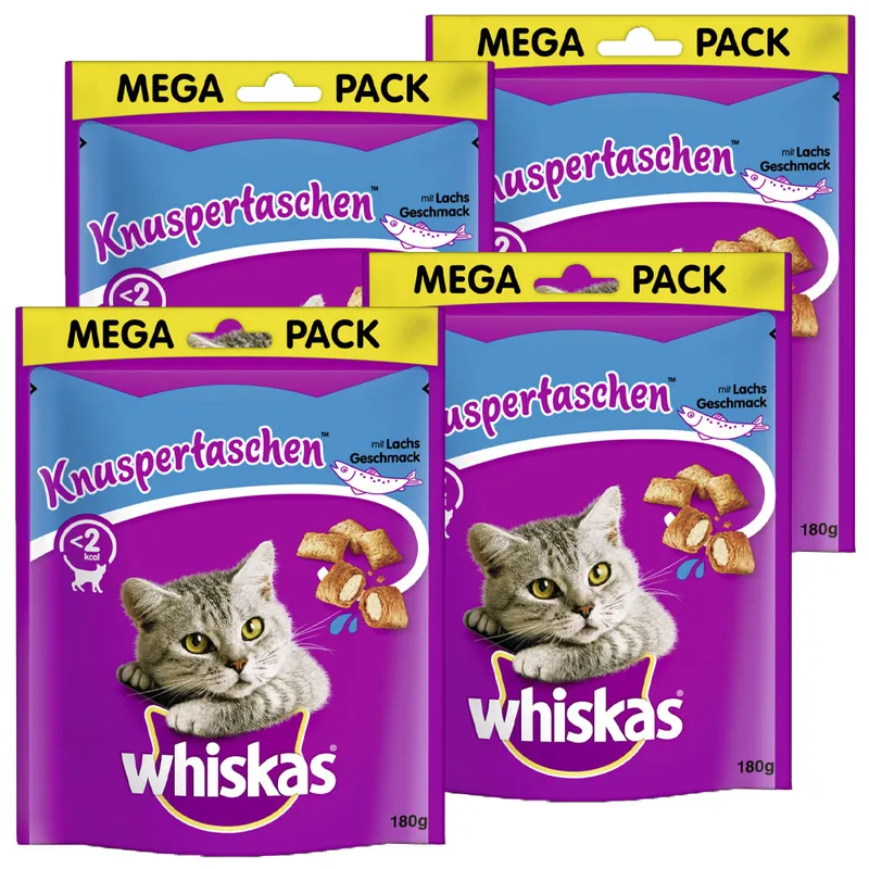 Whiskas Whiskas KNUSPERTASCHEN™ Beutel mit Lachs 180g – Produktbild 2 von 2