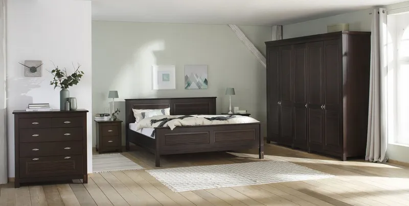 OTTO home Schubkastenkommode Rauna, aus massiver Kiefer mit 5 Schubladen, Breite 96 cm, Braun, – Produktbild 3 von 4