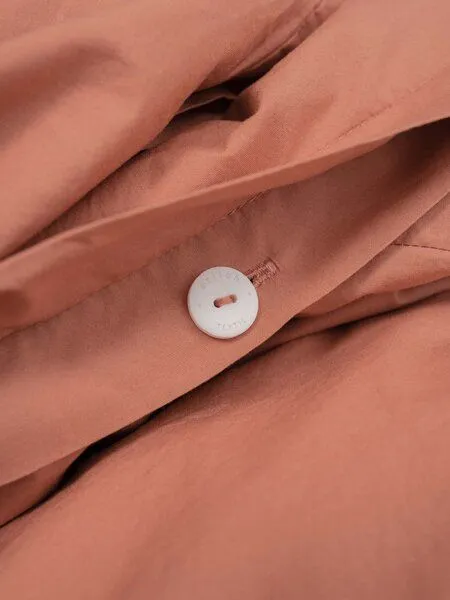 erlich textil erlich textil Finn Bettdeckenbezug aus Bio-Baumwolle, made in Europe, Rostrot, – Produktbild 4 von 6