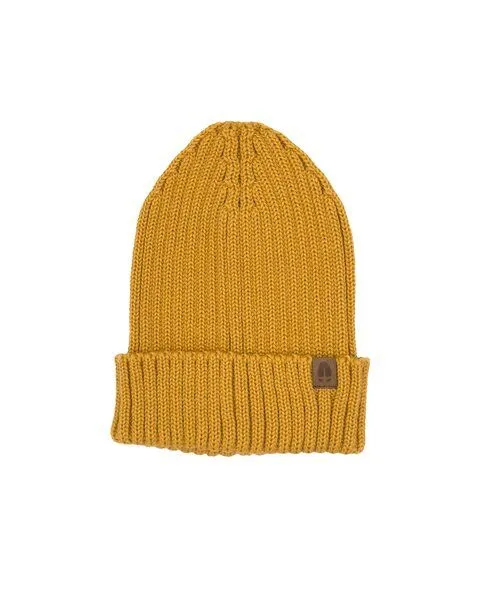 Kopyto Kopyto LUCHS – Gerippte Merino-Mütze aus 100 % RWS-Merinowolle, Gelb, – Produktbild 1 von 7