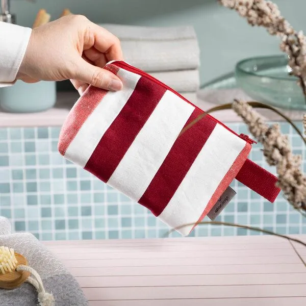 nahtur-design nahtur-design Kosmetiktasche aus 100% Leinen | Kleine Leinentasche, No_18 (grün), – Produktbild 1 von 4