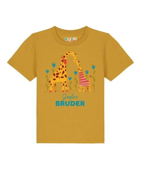 watabout.kids watabout.kids T-Shirt Kinder Giraffe Großer Bruder, Ochre, – Produktbild 1 von 2