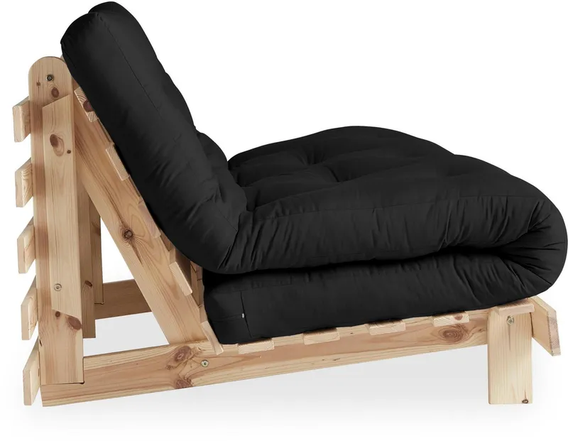 Karup Design Daybett Roots Sofa Bed, Schlafsofa, Bettfunktion, FSC®-Massivholz, Inkl. Futonmatratze, Made in Europe, langlebig, B: 140 oder 160 cm, Grau, – Produktbild 1 von 5