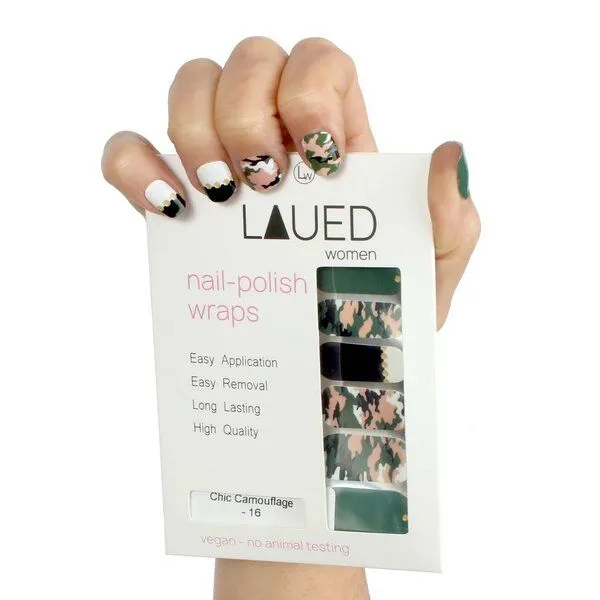 Vargu Vargu LAUED vegane Nagelfolien textile fusion, Chic camou, – Produktbild 1 von 4