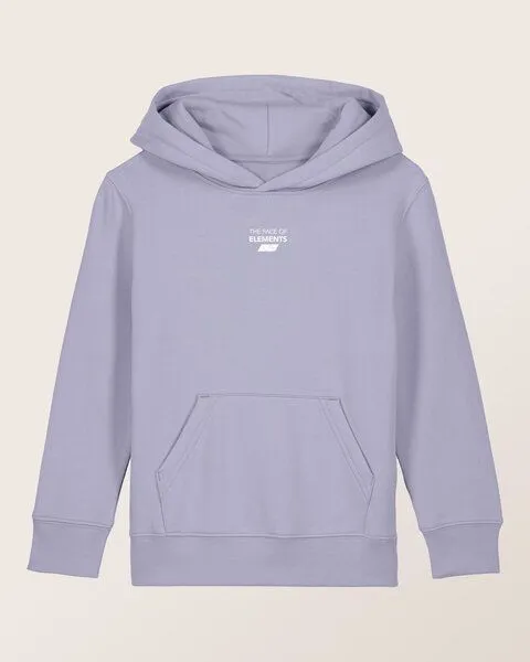 THE FACE OF ELEMENTS THE FACE OF ELEMENTS Essential - Relaxed Fit Kids Hoodie aus 100% Bio-Baumwolle, Lavender (lila), – Produktbild 1 von 4
